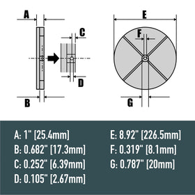 AMBITIONMOTOR disk includes cotter pin for quick installation
