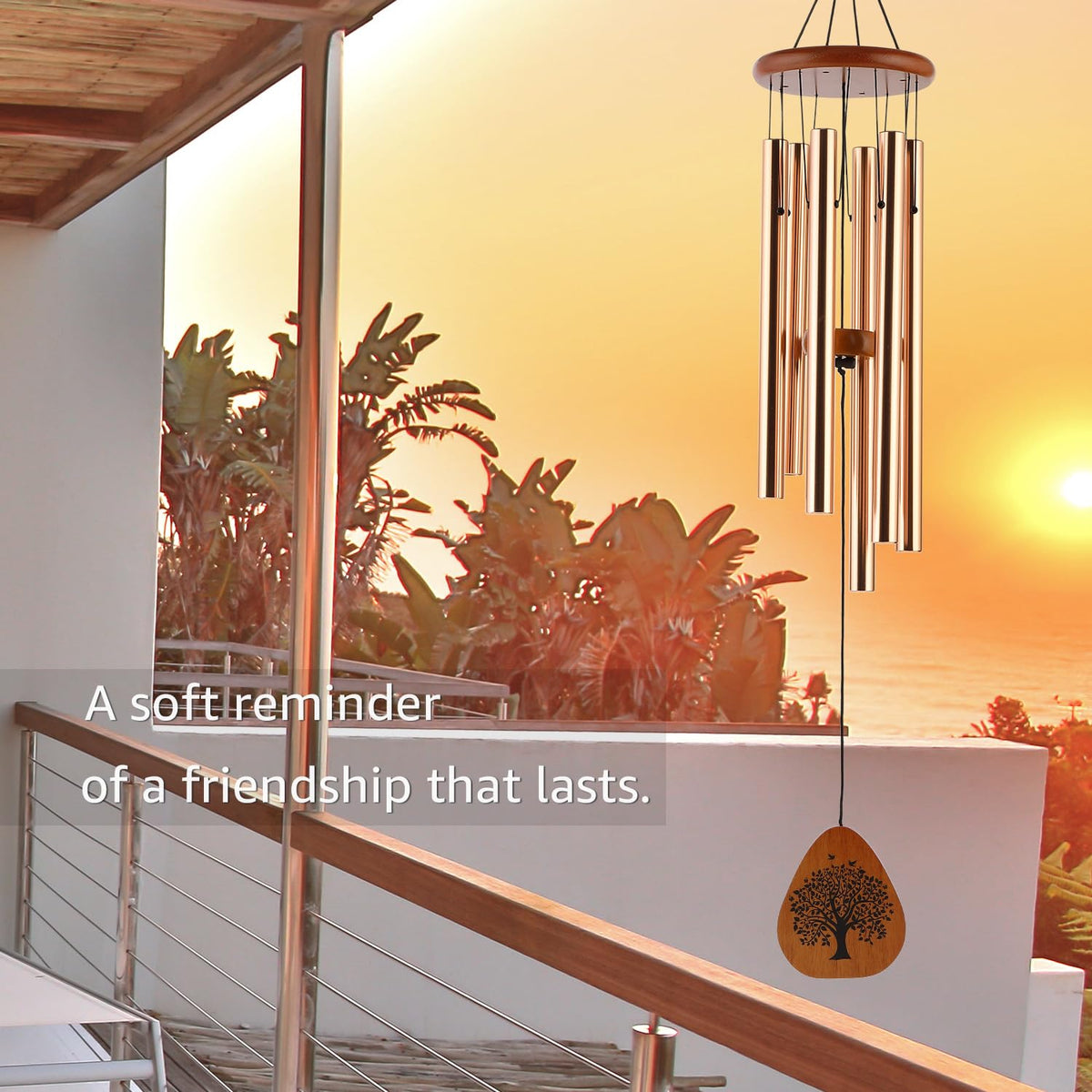 AMBOBE wind chime with gift box and card ready for gifting