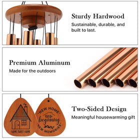 AMBOBE weather-resistant wind chime hardware demonstrates durable outdoor design.