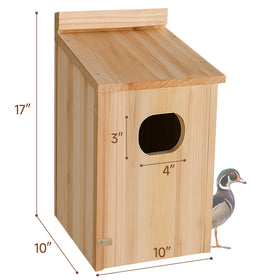 Amcortn duck house drainage holes keep interior dry