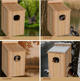 Amcortn duck house duckling ladder grooves help exit safely