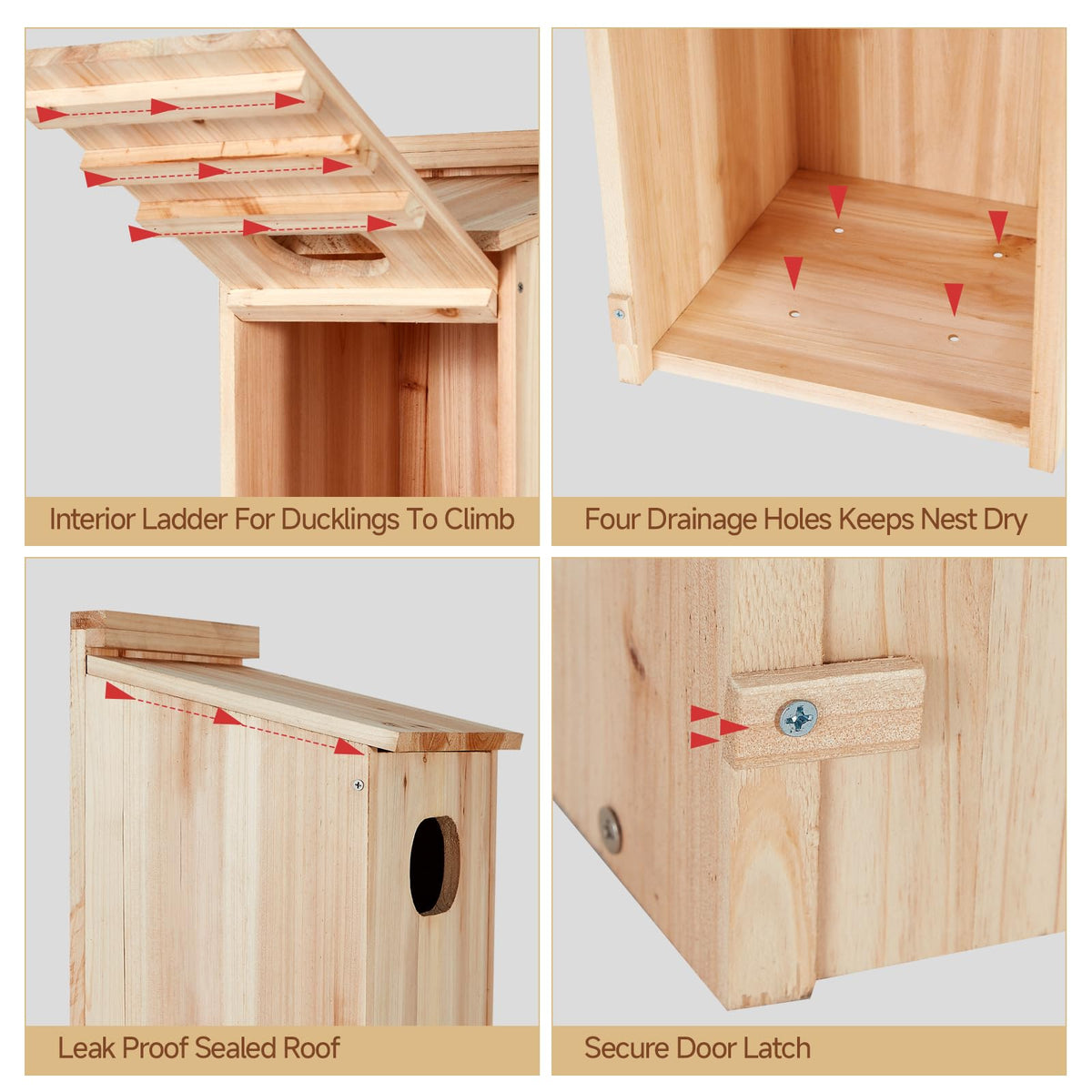 Amcortn duck house pond-side setup suitable for waterfowl habitats