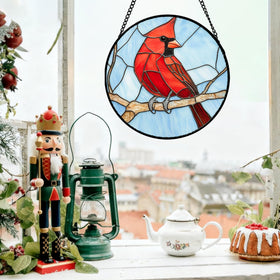 AMDERVEN cardinal suncatcher offers a unique gift-worthy decor option