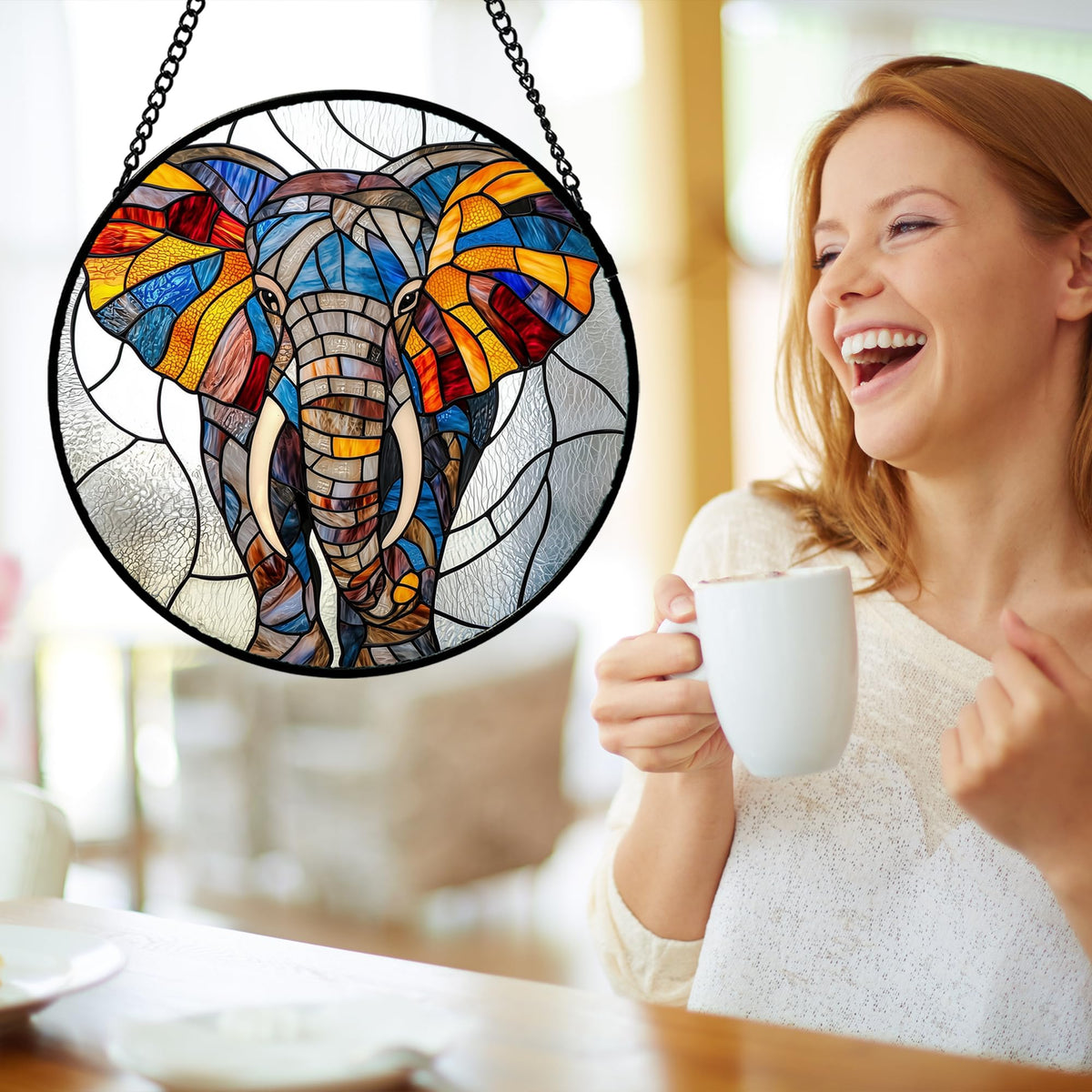 AMDERVEN stained glass art features intricate patterns for vintage to modern décor.