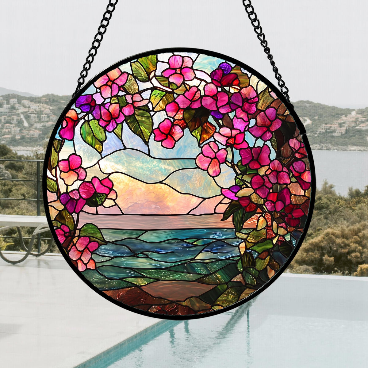 AMDERVEN durable glass and metal sun catcher for long lasting window decor.