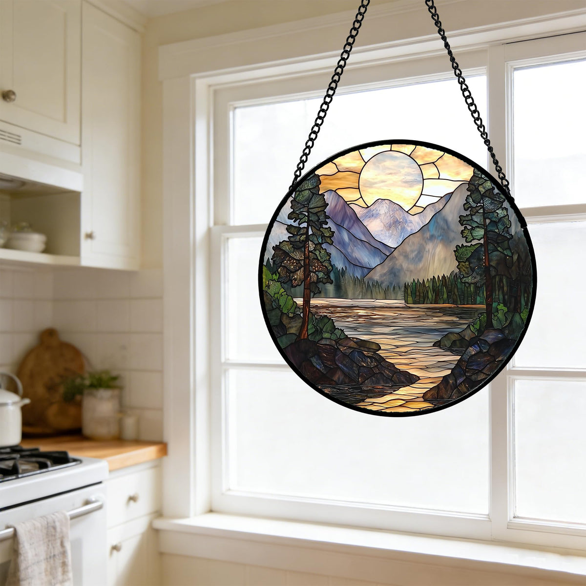 AMDERVEN quick-hang design makes window display effortless.