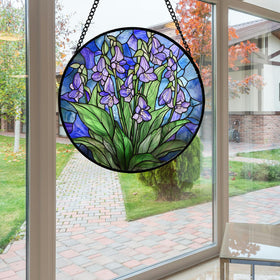 AMDERVEN easy-install stained glass suncatcher hangs quickly for instant sunlit glow