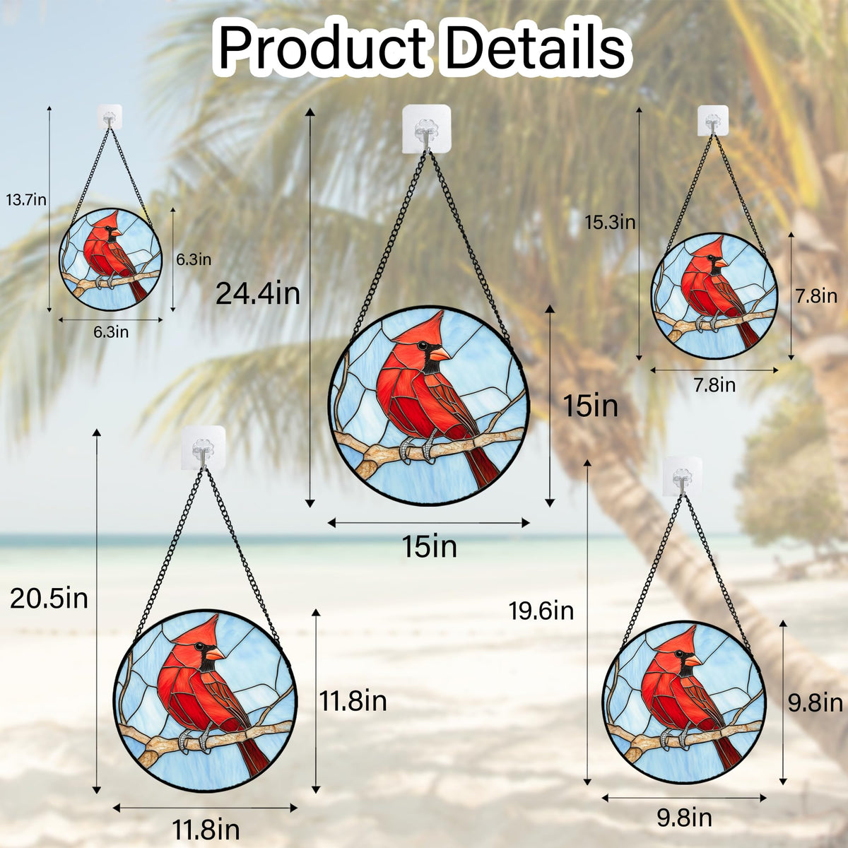 AMDERVEN durable glass and metal hanging ensures secure display