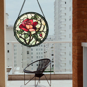 AMDERVEN suncatcher with metal hanging ensures secure indoor display.