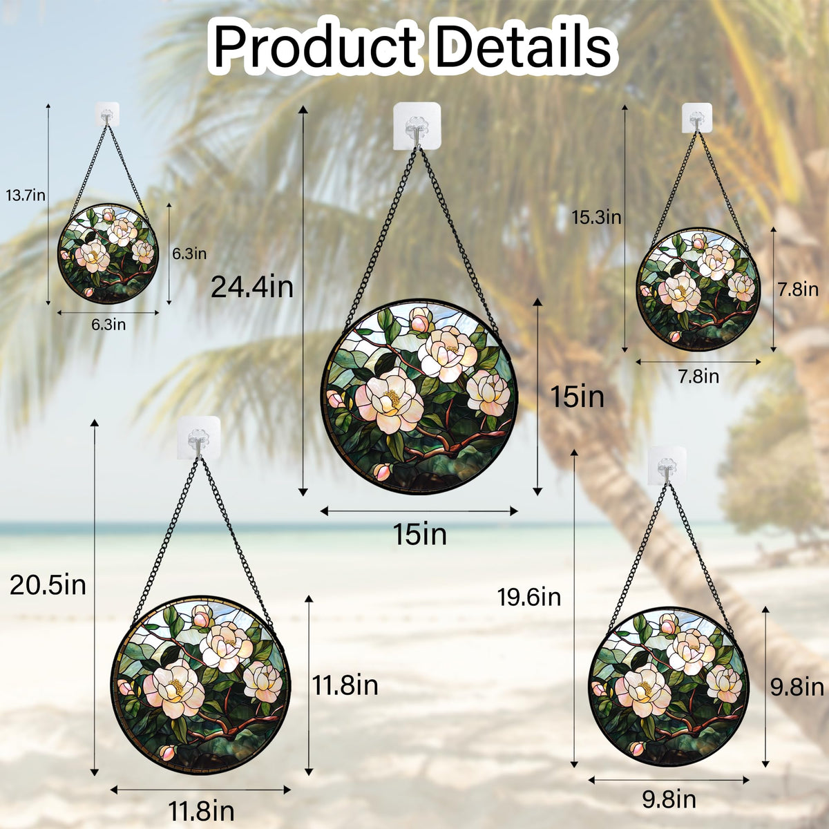 AMDERVEN stained glass suncatcher durable materials ensure lasting beauty and secure hanging.