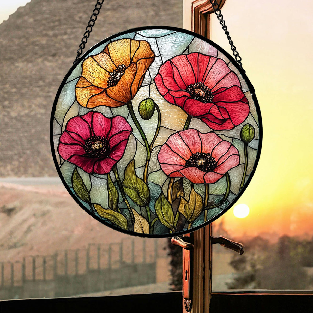 AMDERVEN suncatcher easy installation adds instant color to your space