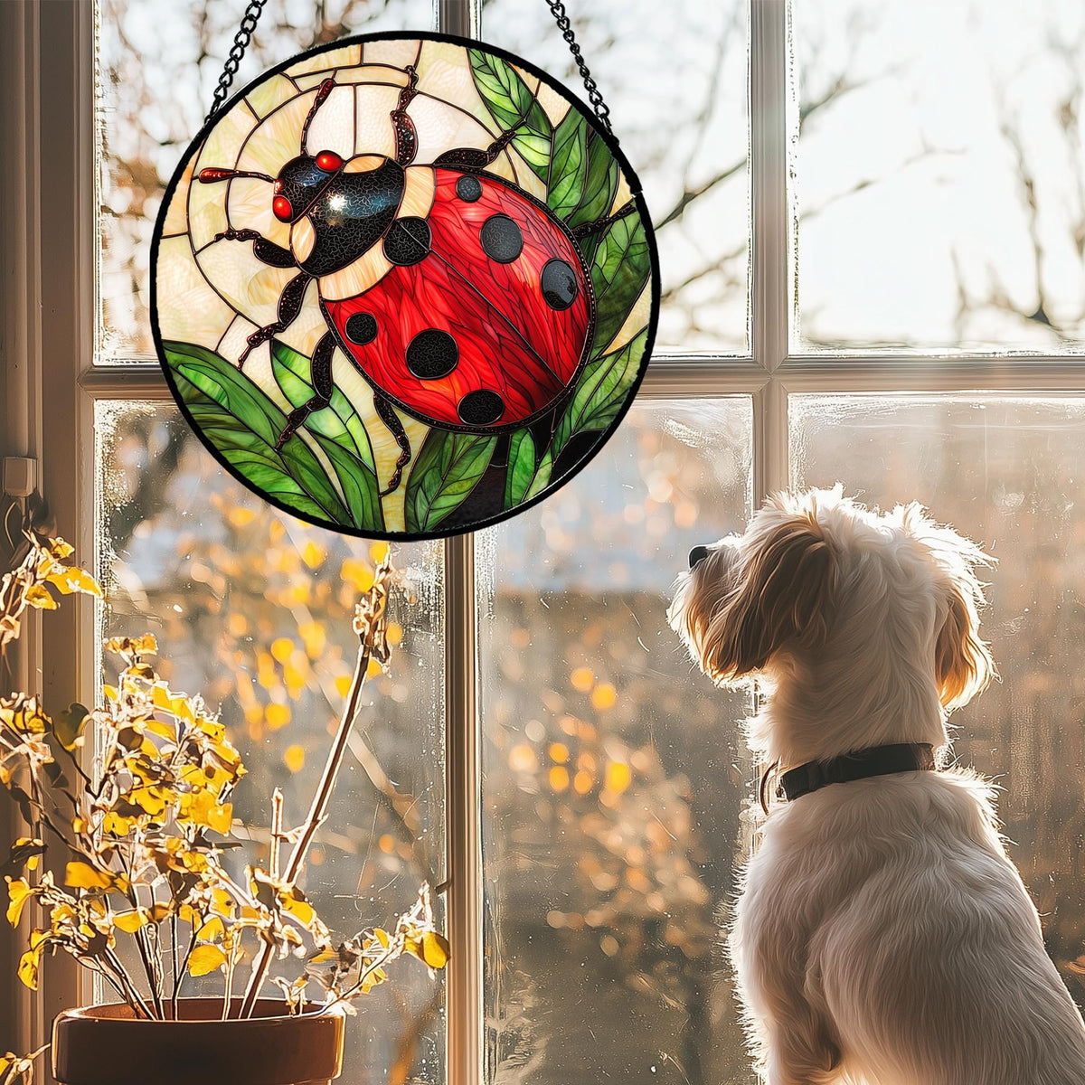 AMDERVEN sun catcher with vibrant colors enhances sunlight in any room.