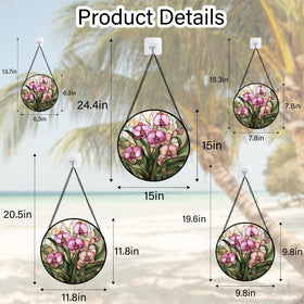 AMDERVEN thick glass and metal hanger ensure durable hanging