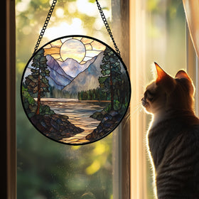 AMDERVEN tree silhouette sun catcher adds nature-inspired charm to any window.