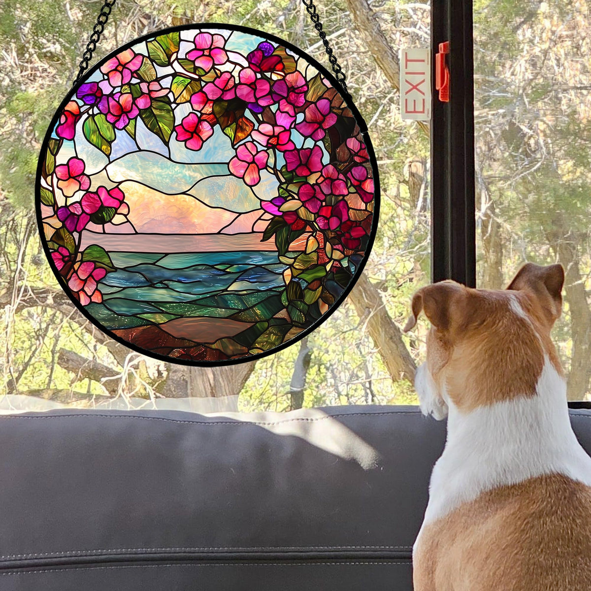 AMDERVEN vibrant stained glass adds color to living spaces when sun hits.