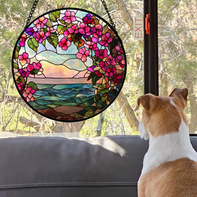 AMDERVEN vibrant stained glass adds color to living spaces when sun hits.