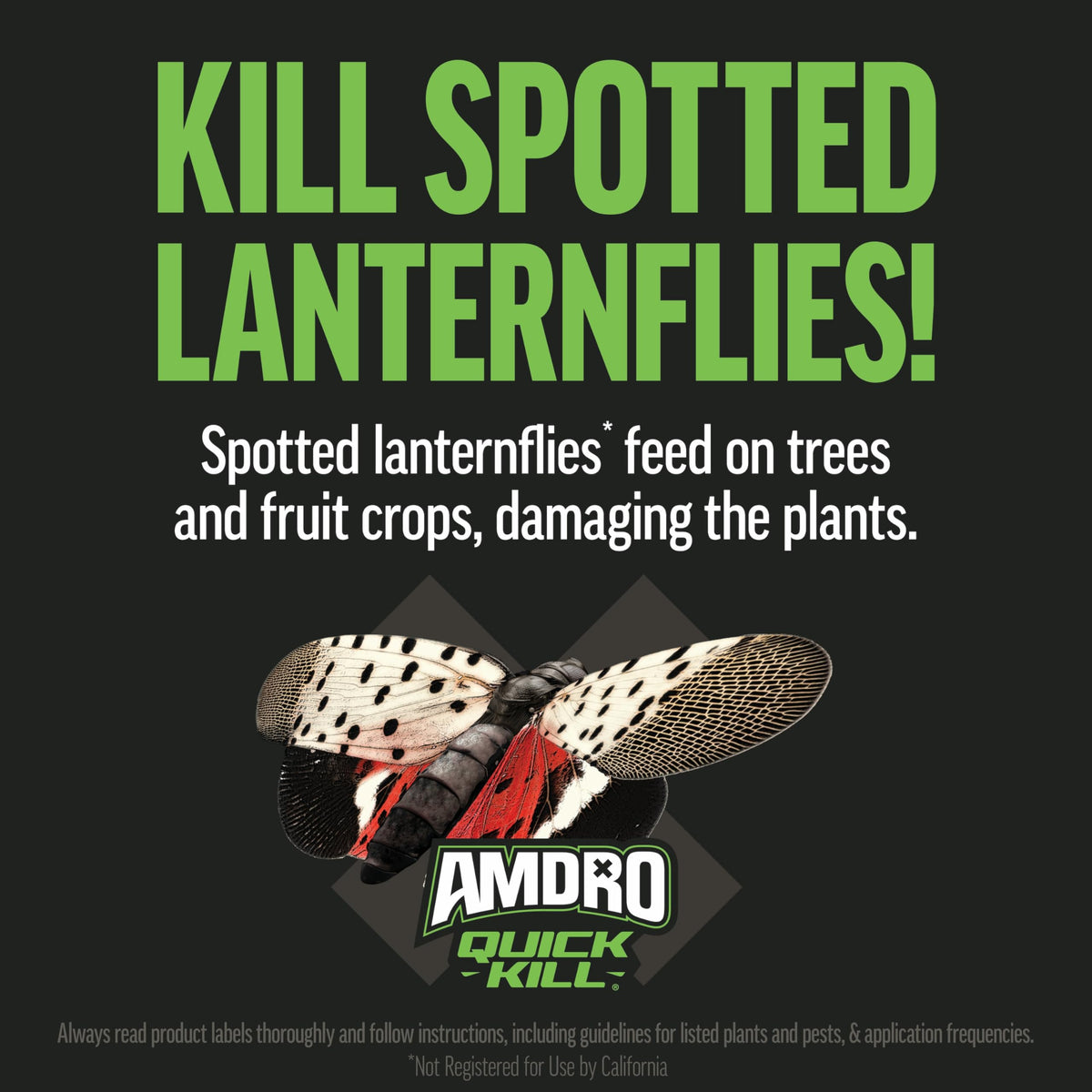 Amdro Quick Kill gallon-equivalent mixing shows large-volume coverage.