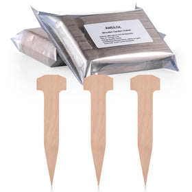 AMEILOZ 5-inch wooden garden stake pack secures beds and nets for tidy gardens.