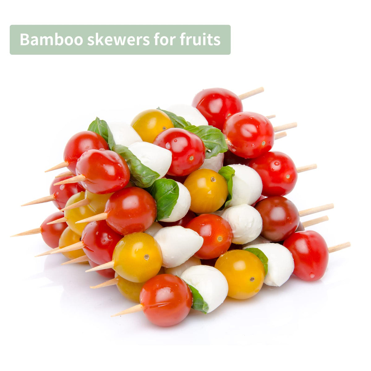 AMEILOZ natural bamboo skewers renewable wood ideal for eco-friendly grilling and serving.