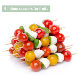 AMEILOZ natural bamboo skewers renewable wood ideal for eco-friendly grilling and serving.
