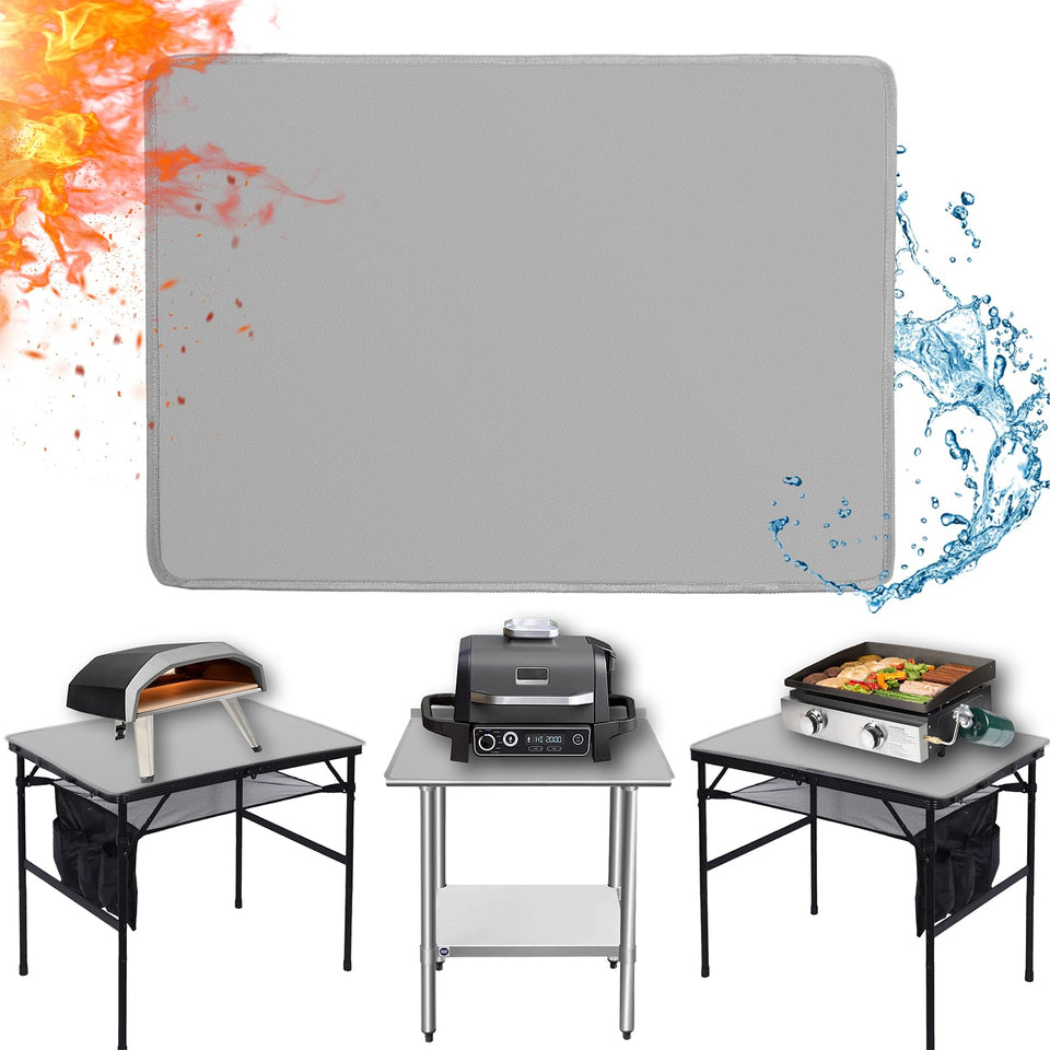 Amerbro 24x31 grill mat top view protecting surfaces during outdoor grilling