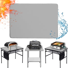 Amerbro fireproof grill mats protecting outdoor tables during grilling sessions