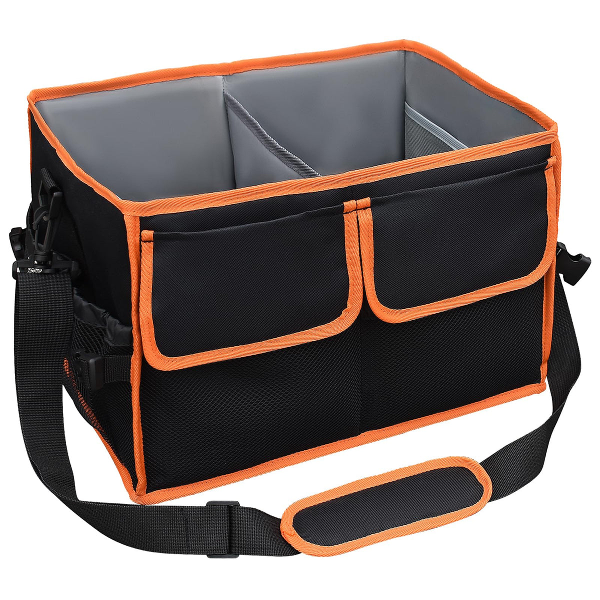 Amerbro large grill caddy with paper towel holder for easy cleanup during BBQs.