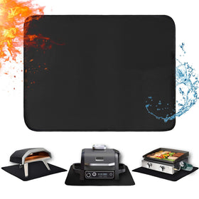 Amerbro grill mat showing fireproof, heat-resistant surface for outdoor cooking.