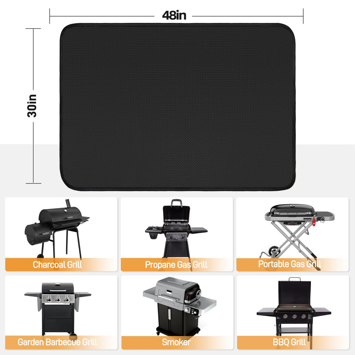 Amerbro grill mats provide deck-protection against spills and stains on patios
