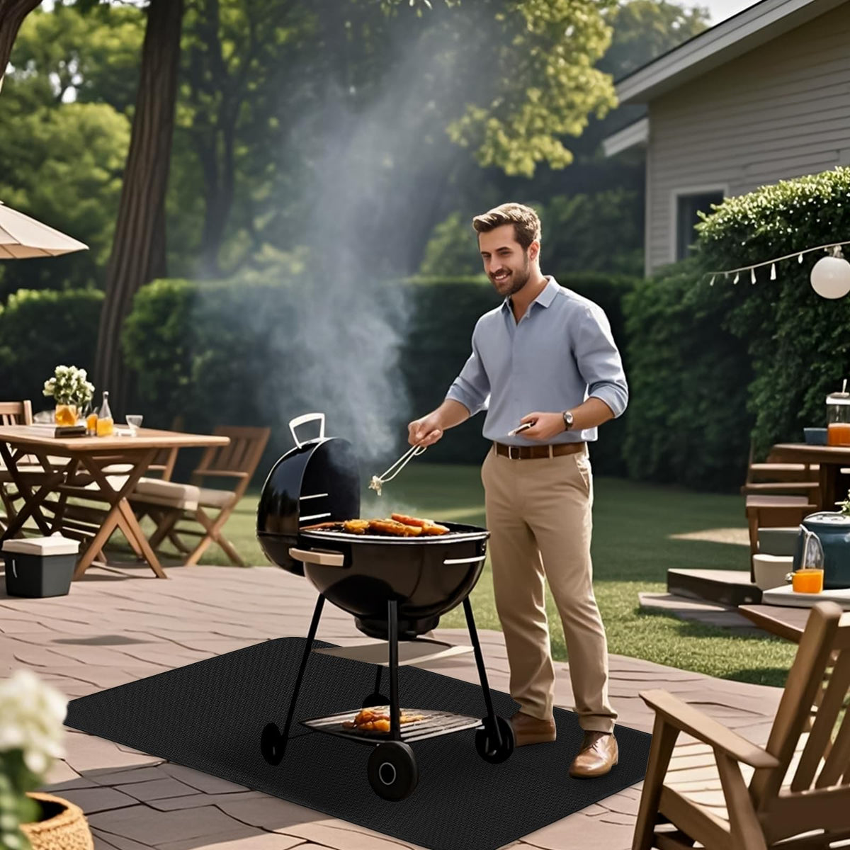 Amerbro grill mats deliver large-30x48 coverage for patio protection