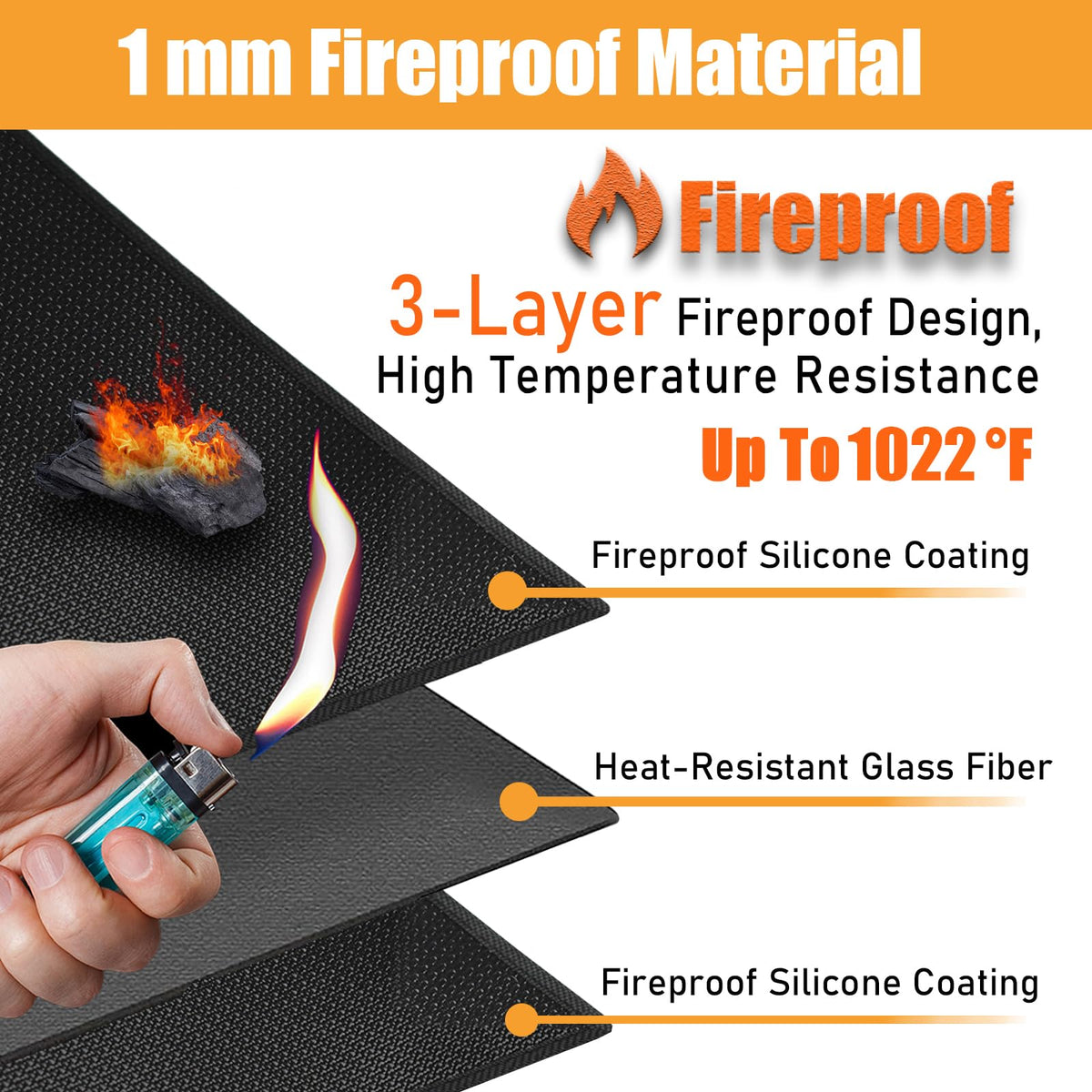 Amerbro heat-resistant grill mat withstands up to 1022°F while grilling.