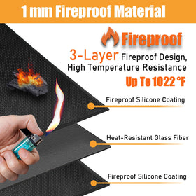 Amerbro heat-resistant grill mat withstands up to 1022°F while grilling.