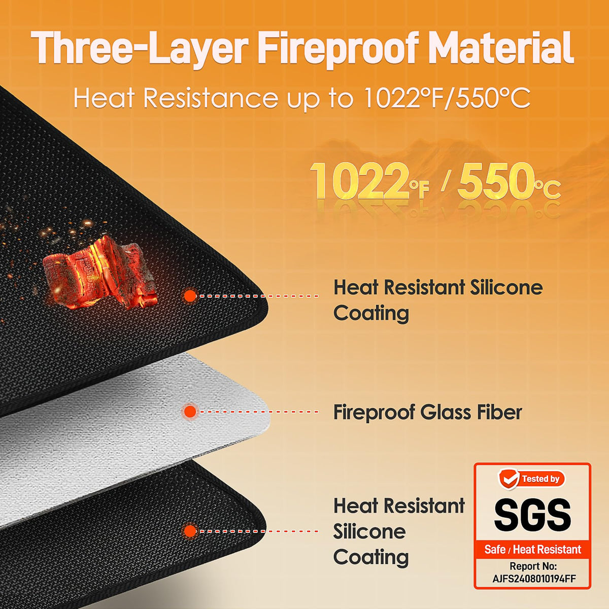 Amerbro heat-resistant mat surface prevents stains on outdoor tables