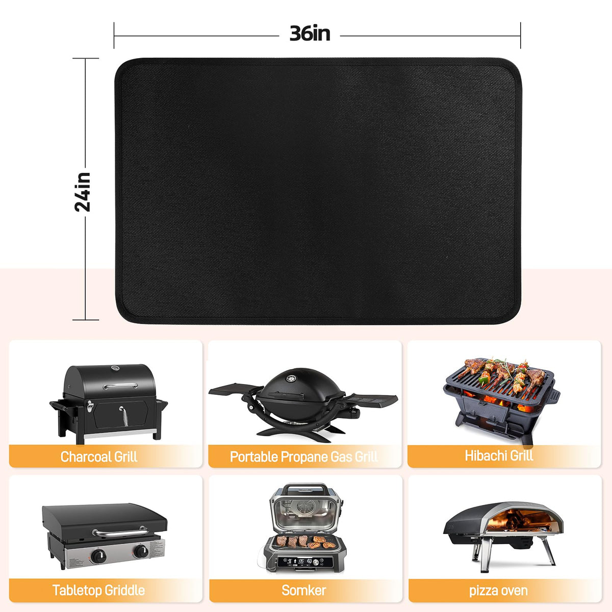 Amerbro multipurpose grill mat for indoor and outdoor use