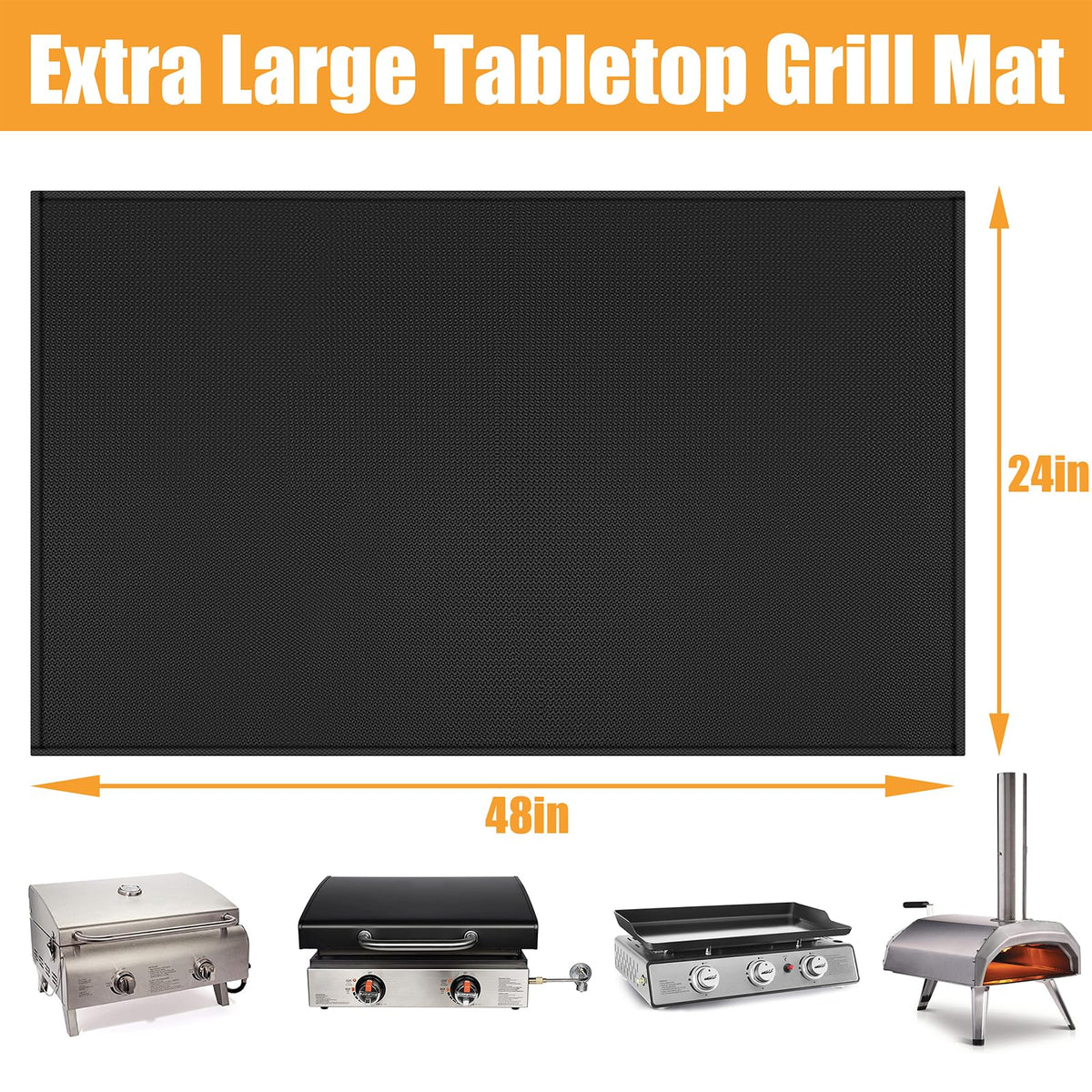 Amerbro 1mm thick grill mat offers flexible, durable protection.