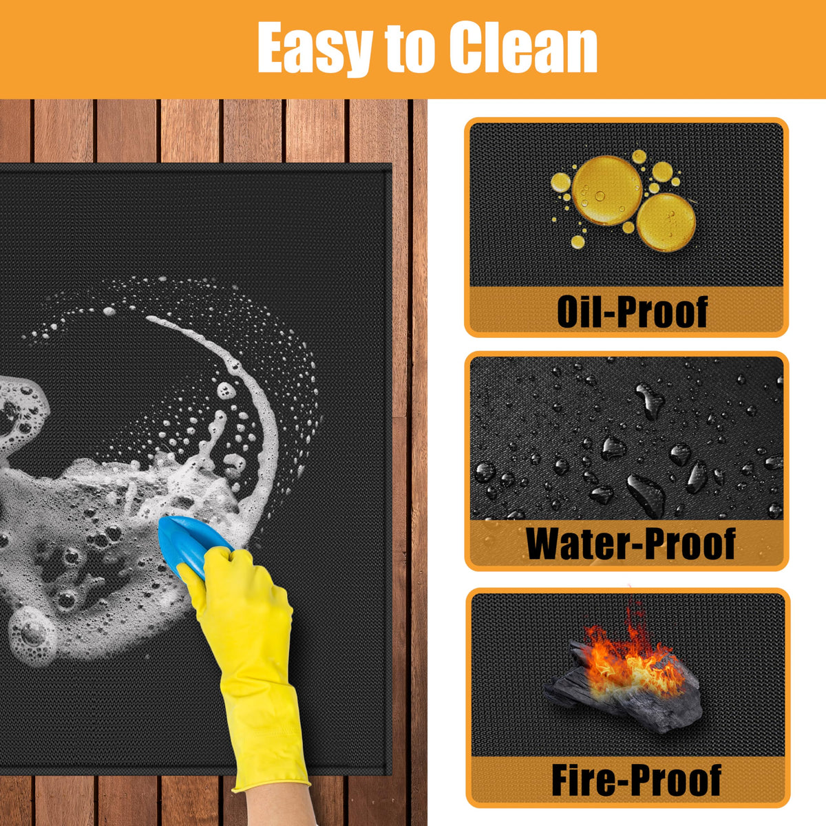 Amerbro versatile mat serves as stove-top cover and table protector.