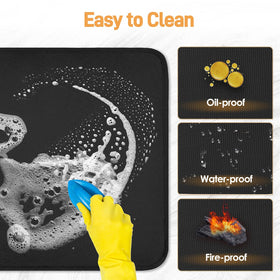 Amerbro mat is oilproof and waterproof, easy to wipe clean.