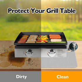 Amerbro waterproof and oilproof design placed under a grill