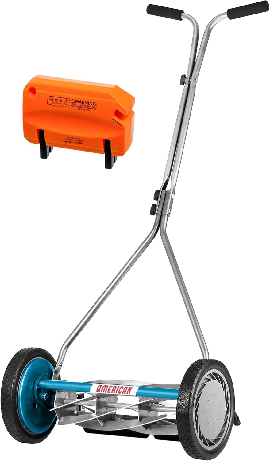 American Lawn Mower Company 2607-16-inch reel mower cutting reel close-up for precise turf
