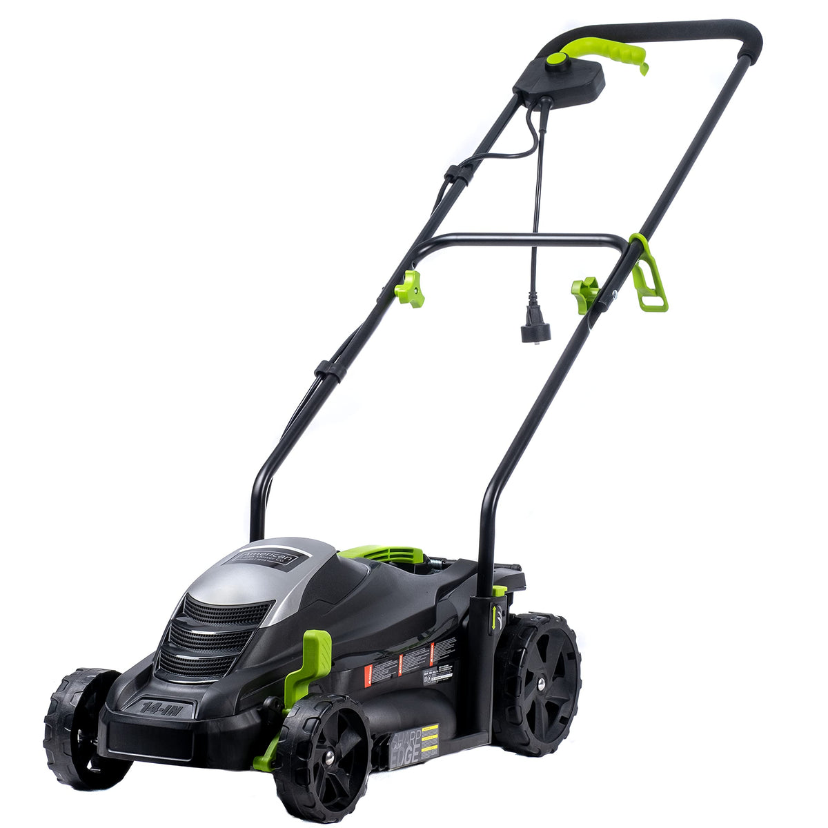 American Lawn Mower Company 50514 black mower body offers a compact, easy-to-store profile.