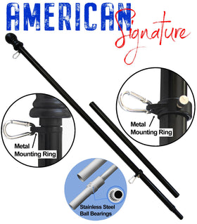 American Signature metal mounting rings enable secure outdoor mounting.