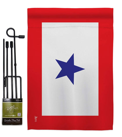 Americana Home & Garden blue star flag for military deployment, ideal for outdoor display