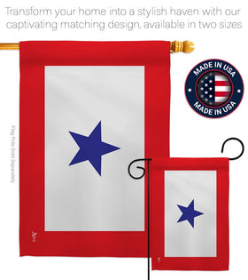 Americana Home & Garden double-sided flag print reads clearly from both sides