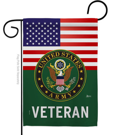 Americana Home & Garden US Army Veteran garden flag doublesided for outdoor display.