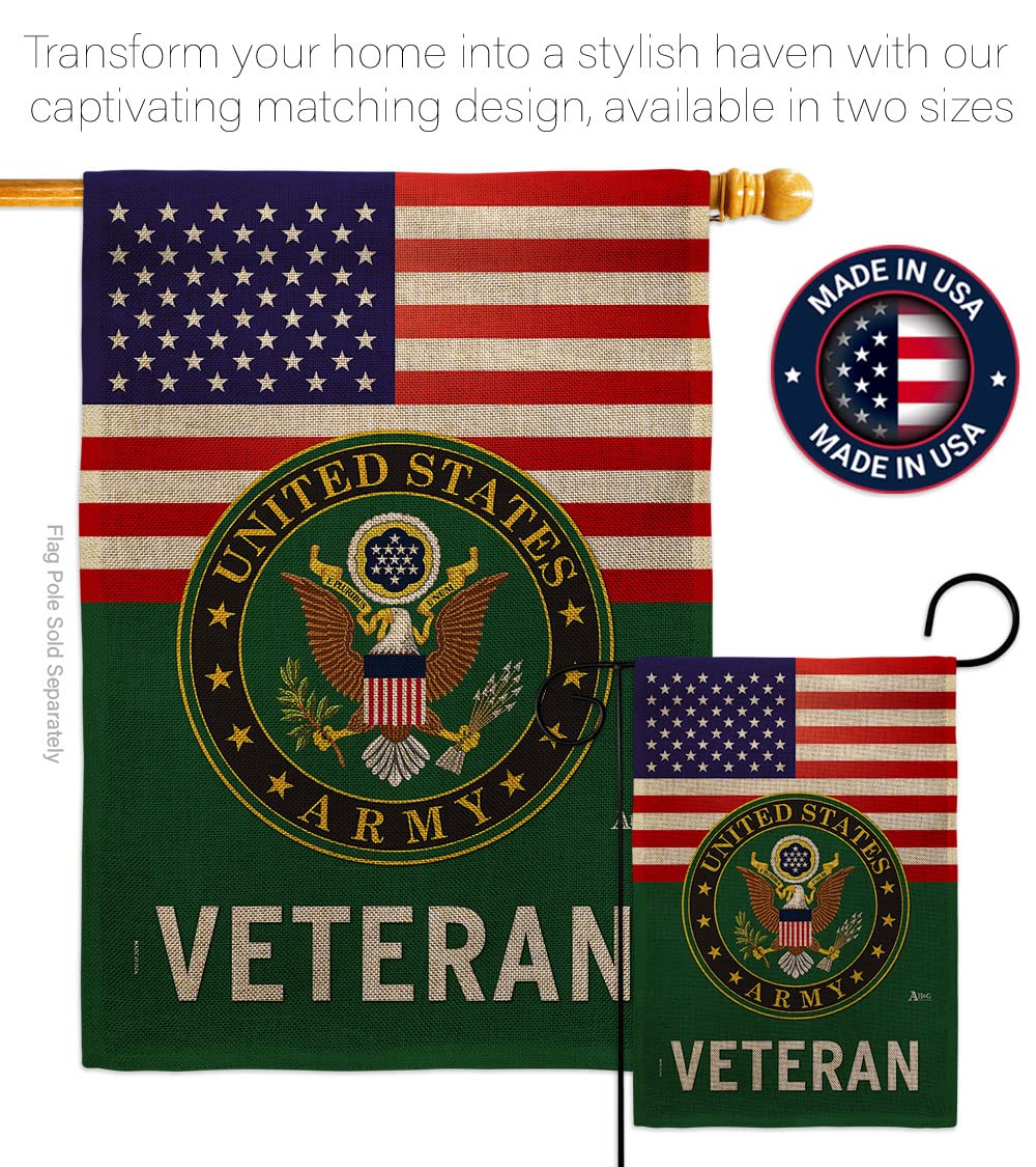 Americana Home & Garden weather-resistant burlap flag built for long outdoor life.