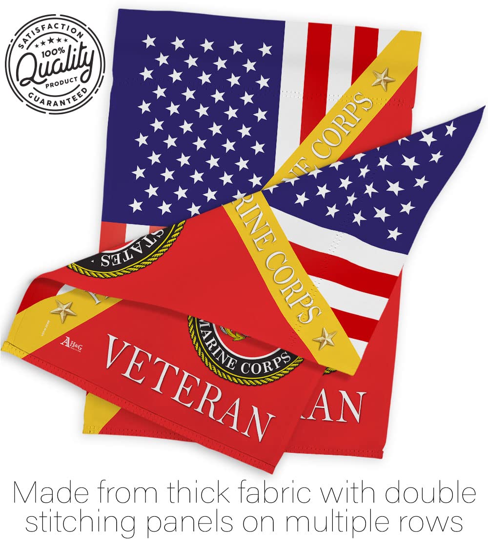 Americana Home & Garden Marine Corps flag offers double-sided readable print on both sides.