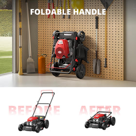 AMERISUN 21-inch mower rugged wheels handle uneven terrain with smoother transitions