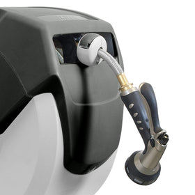 AMES NeverLeak AutoWinder wall-mount assembly shown for organized storage