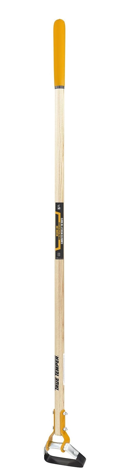 AMES True Temper action hoe with 54-inch handle for precise weeding around live plants