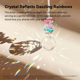 AMETHUARTZ suncatcher diamond-cut accents refract sunbeams into colorful rainbows.